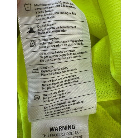 Carhartt Force Neon Yellow Performance T-Shirt L Relaxed Fit Breathable Workout - Picture 7 of 9